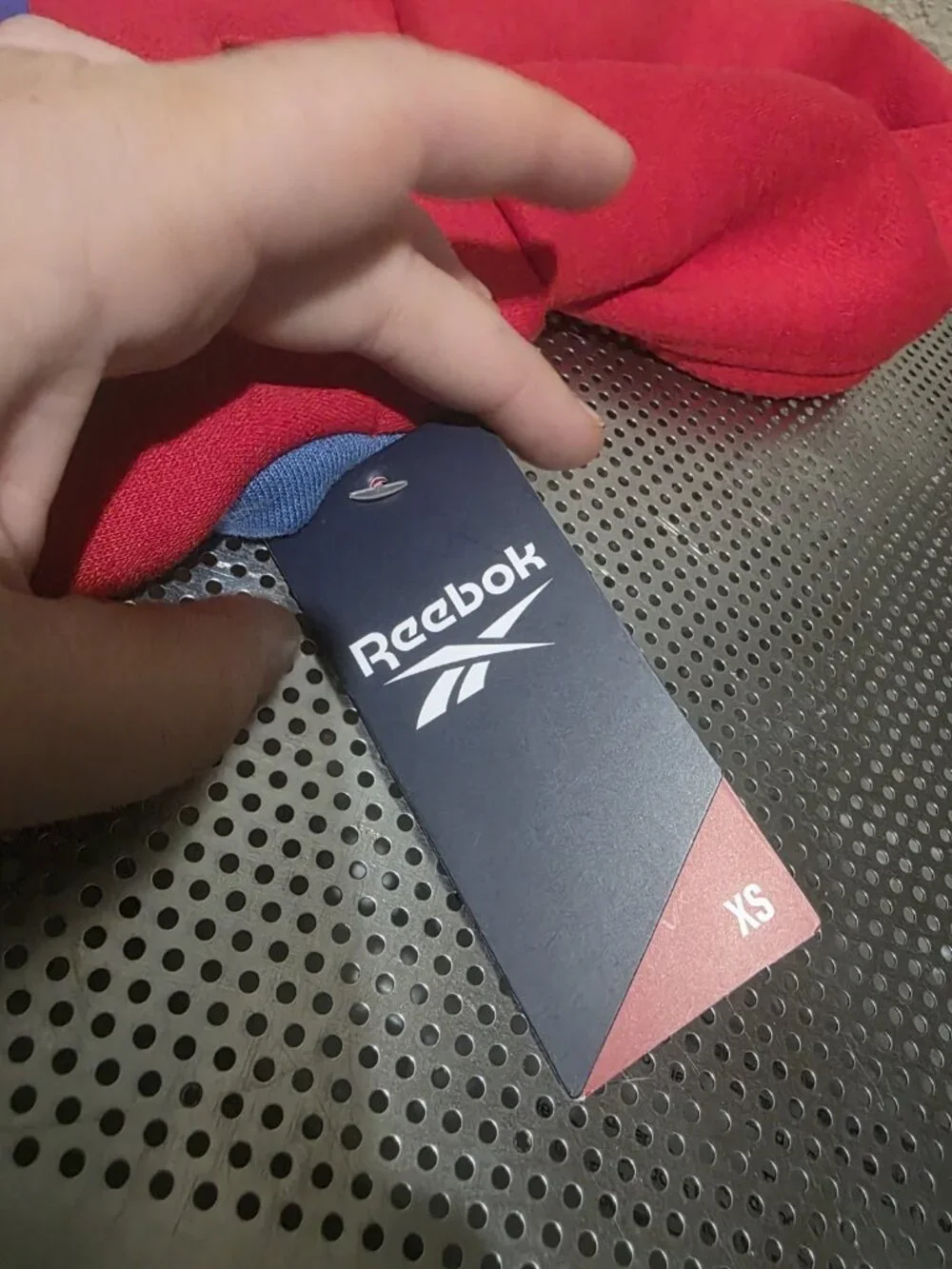 Reebok Dog Hoodie Red Blue Size XS Brand NEW